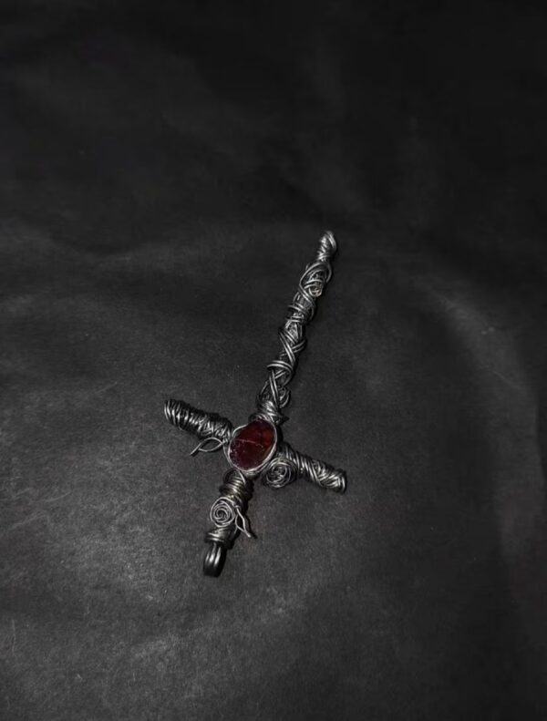 Blood cross crystal Shaman necklace-100%handmade - 图片 3